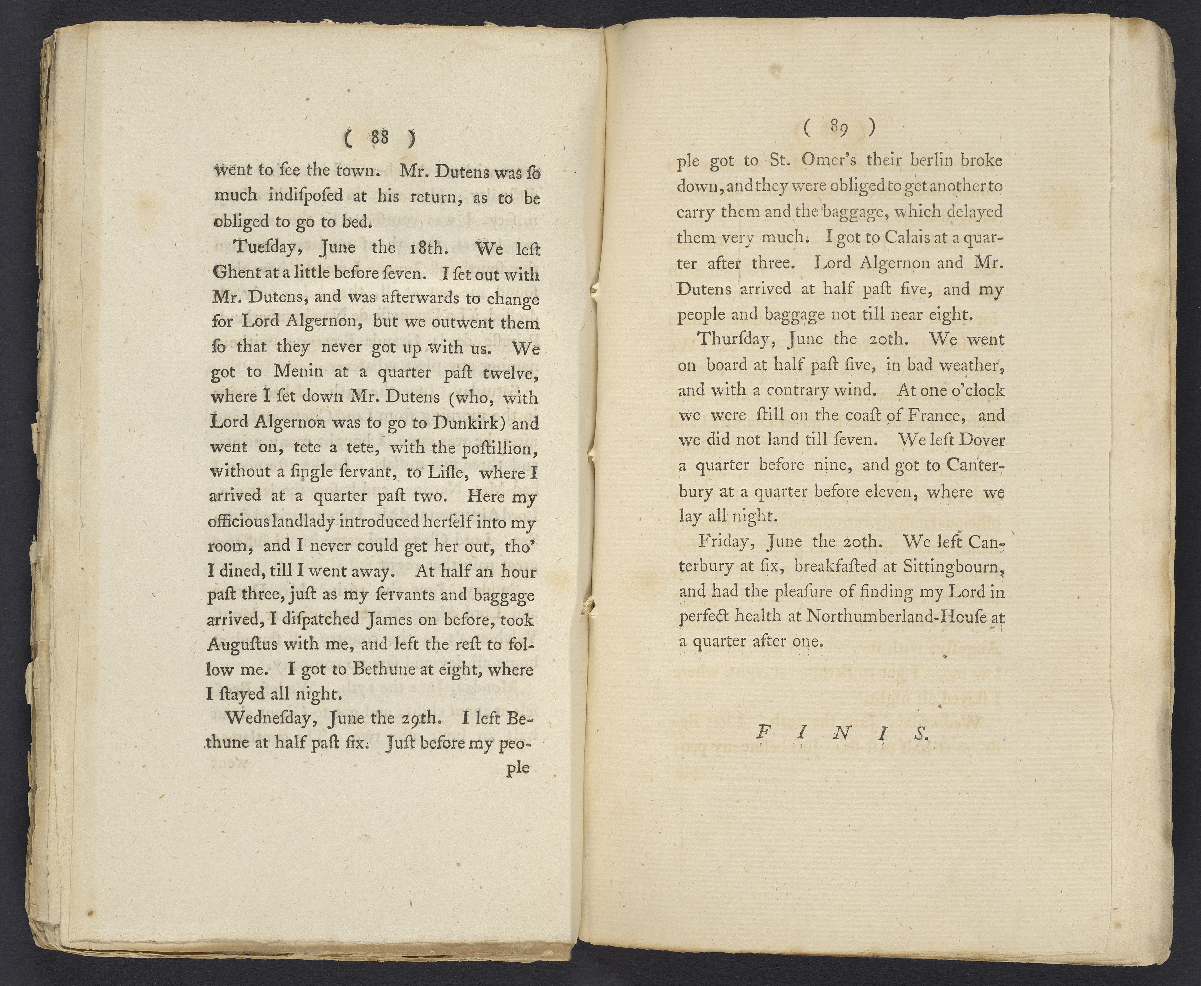 Tour by the Rhine through Switzerland and part of France in the summer and autumn of 1818, by a Stranger, 1818 July 20-Autumn